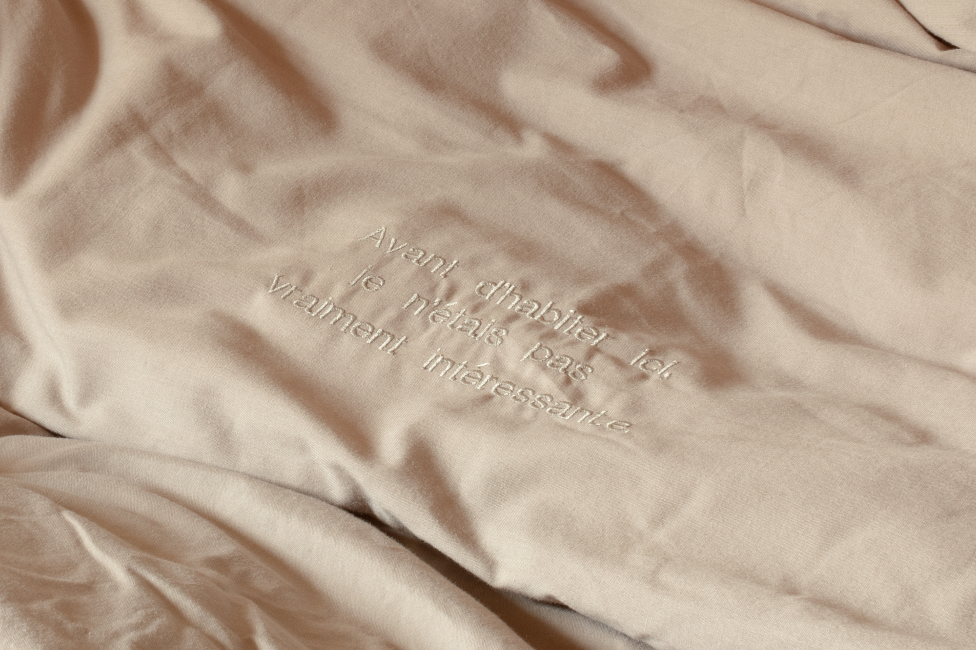 La fuite et l’enveloppe - Maxime Bichon / Untitled
Embroidered pillowcases
2021